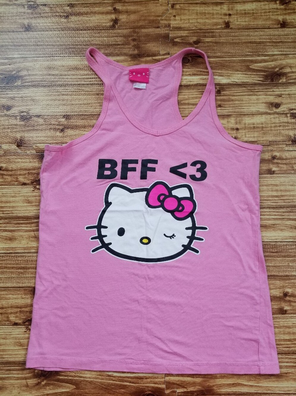 Hello Kitty Sanrio Pink Racerback Pajama Tank Top BFF Sleepwear Juniors Women XL